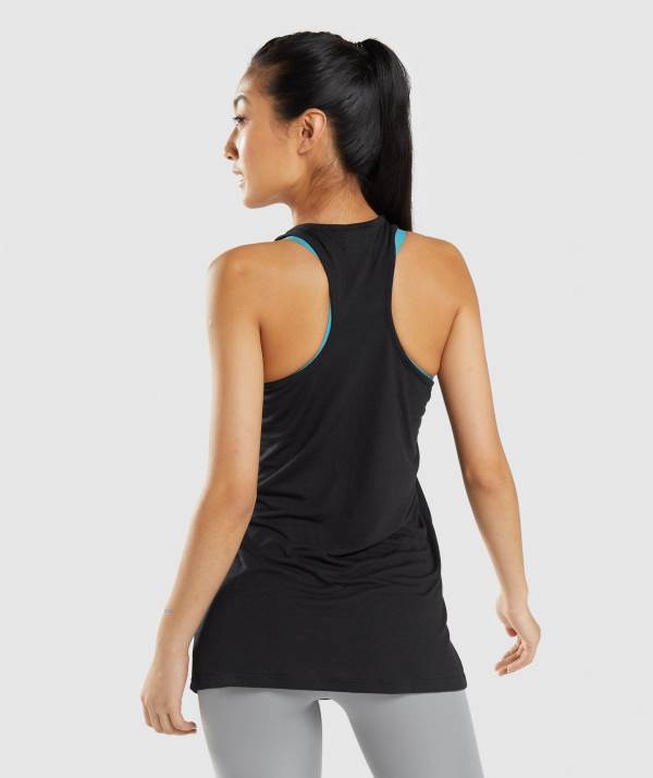 Damske Tielko Gymshark Training Oversized Čierne | FP4065938